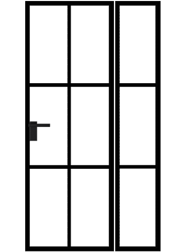 Lofttür mit Seitenteil rechts (Anschlag L)