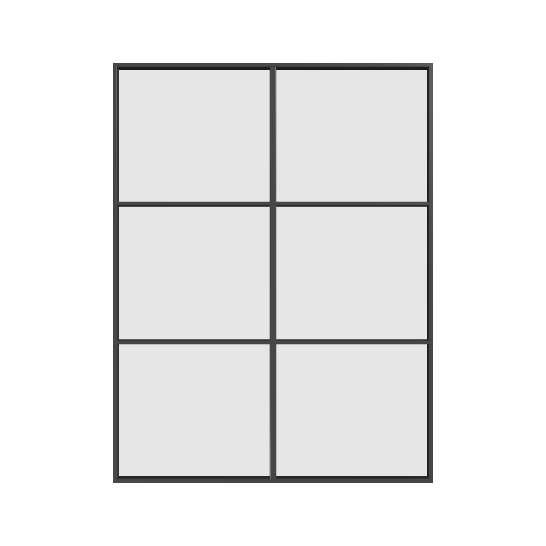 Loft-Trennwand Aluminium Line: 2 Flügel