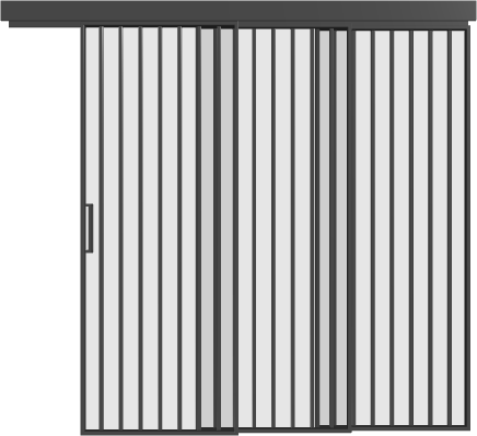 Schiebetür kaskadisch (3 Flügel) - 11AG