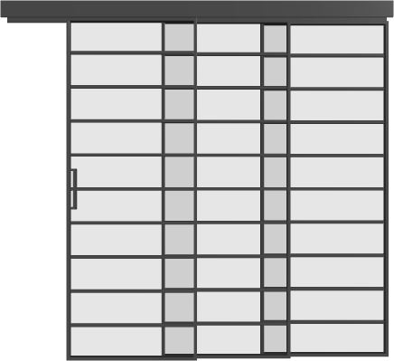 Schiebetür kaskadisch (3 Flügel) - 12AG