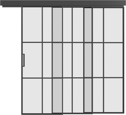 Schiebetür kaskadisch (3 Flügel) - 3AG